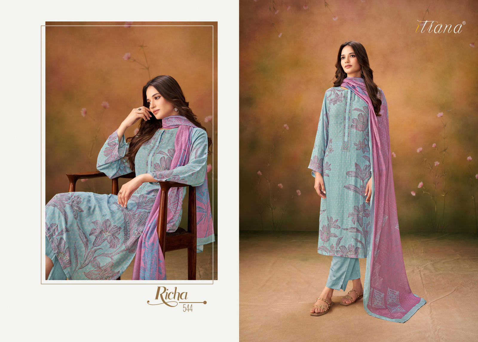 Richa By Sahiba Hand Work Muslin Digital Printed Dress Material Wholesale Price In Surat